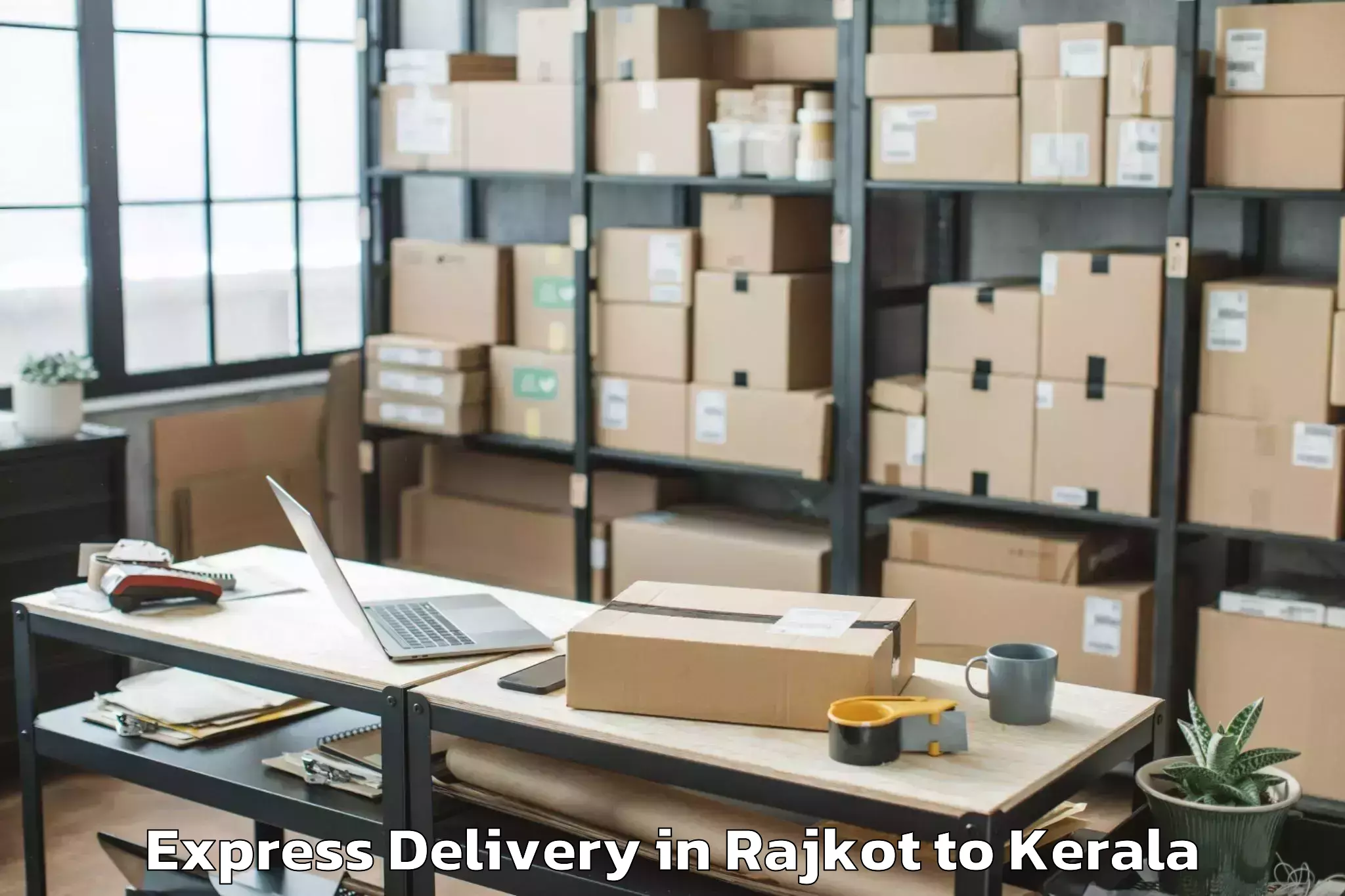 Affordable Rajkot to Shoranur Express Delivery